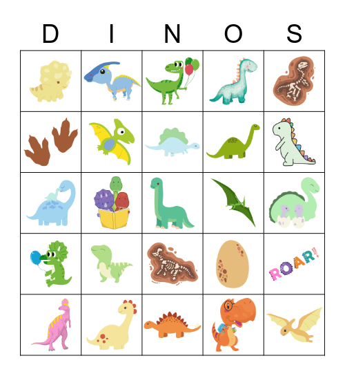 DINOSAUR HUNT BINGO Card