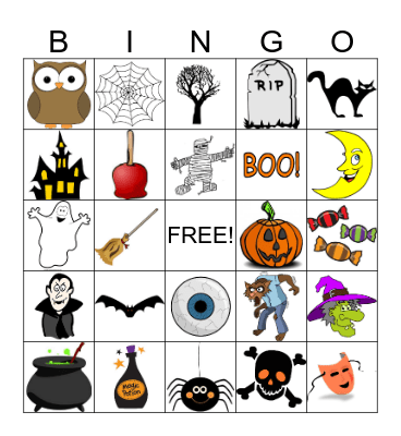 Trick or Treat Bingo Card