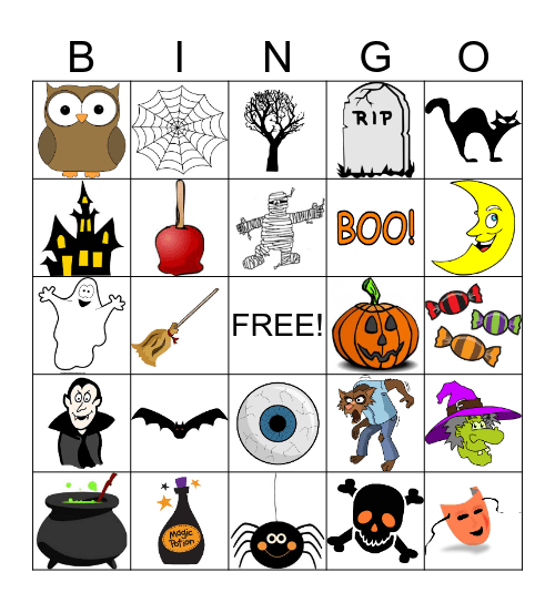 Trick or Treat Bingo Card