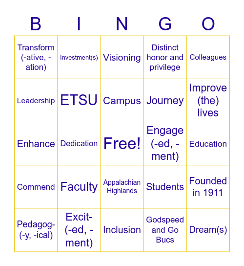 Dr. Noland Bingo! Bingo Card