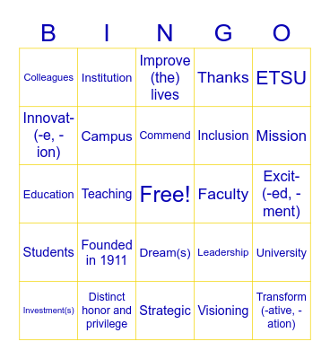 Dr. Noland Bingo! Bingo Card