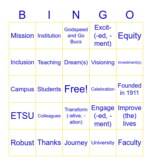 Dr. Noland Bingo! Bingo Card