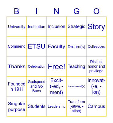 Dr. Noland Bingo! Bingo Card