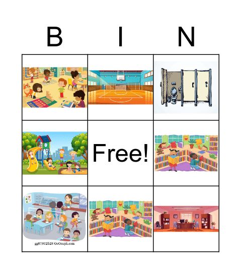 School Places Bingo Card