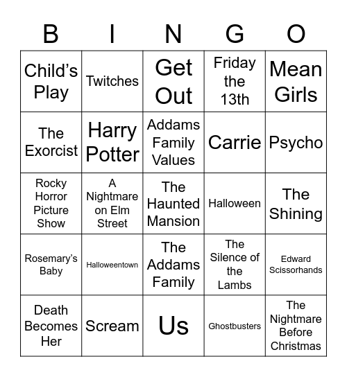 HALLOWEEN Bingo Card