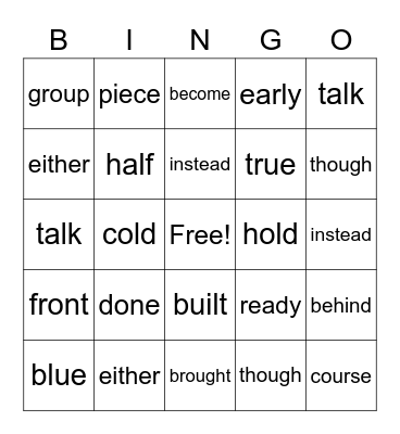 ISW I and J Bingo Card