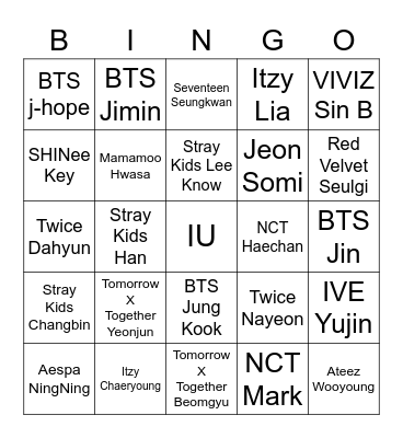 @akmch_chocho’s bias Bingo Card