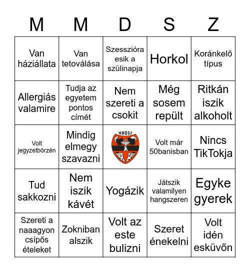 Keress valakit aki... Bingo Card