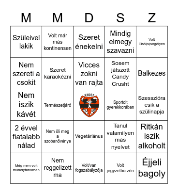Keress valakit aki... Bingo Card