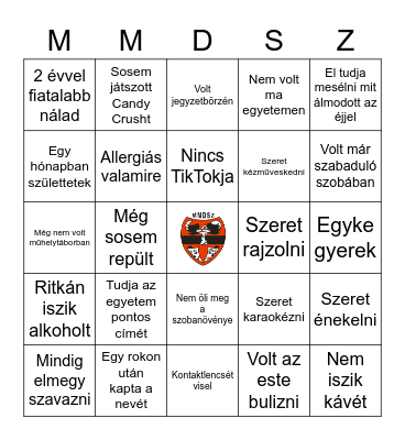Keress valakit aki.. Bingo Card