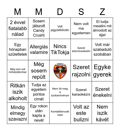 Keress valakit aki.. Bingo Card