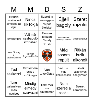 Keress valakit aki... Bingo Card