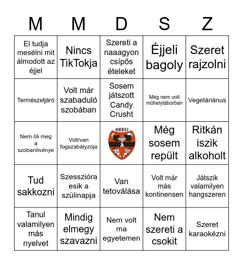 Keress valakit aki... Bingo Card