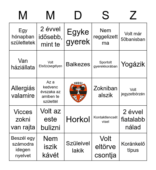 Keress valakit aki... Bingo Card