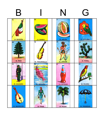 Loteria Bingo Card