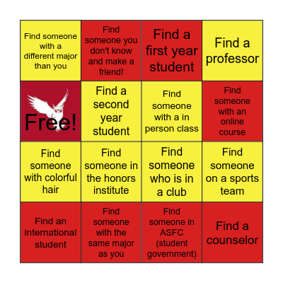 Foothill College Pizza Bash Bingo!! Bingo Card