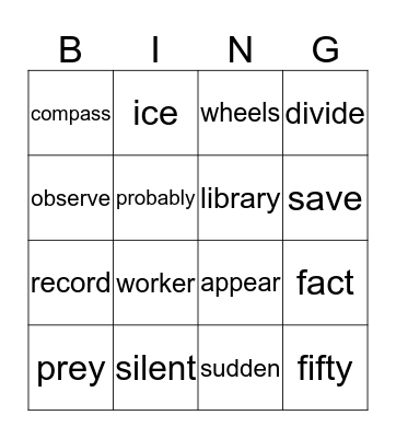 Bingo Card