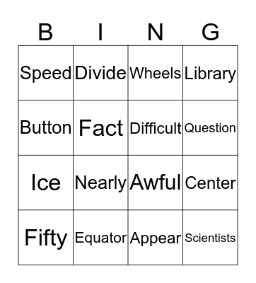 Bingo Card