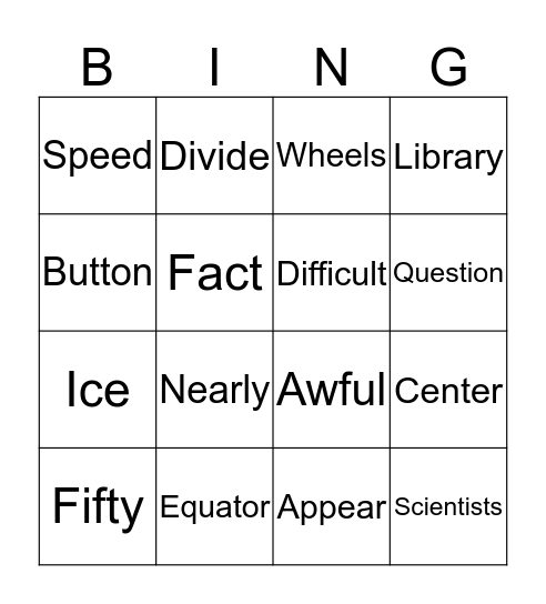 Bingo Card