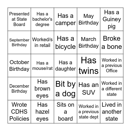 OES ANNUAL RETREAT Bingo Card