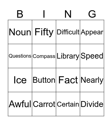 Bingo Card