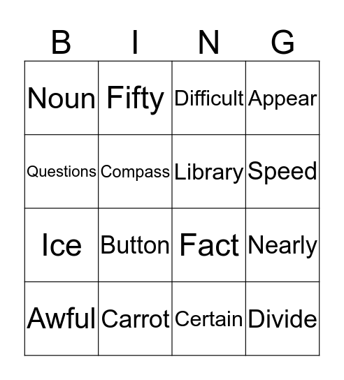 Bingo Card