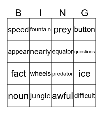 Bingo Card
