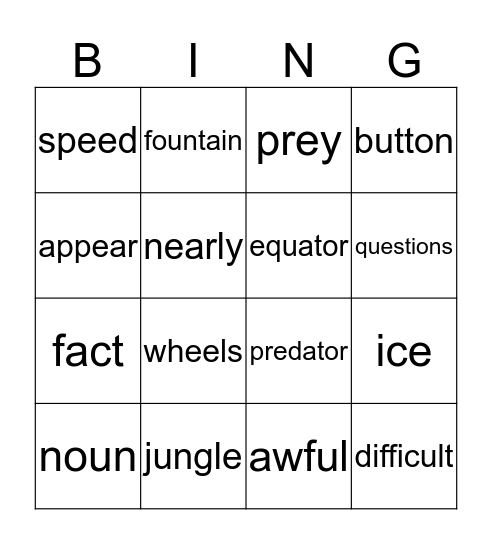 Bingo Card