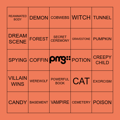 PMG Horror Heroes 2022 Bingo Card