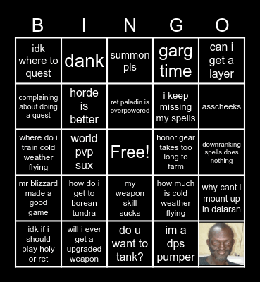 WOW Bingo Card