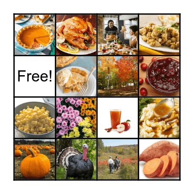 Thanksgiving Bingo Card