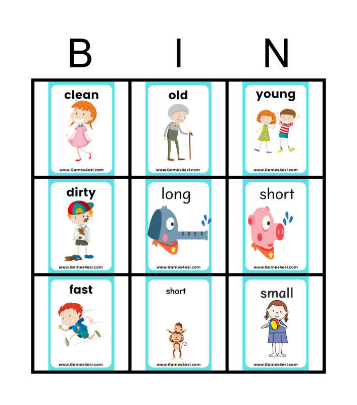adjective-bingo-card