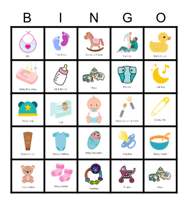 Baby Shower Bingo Card