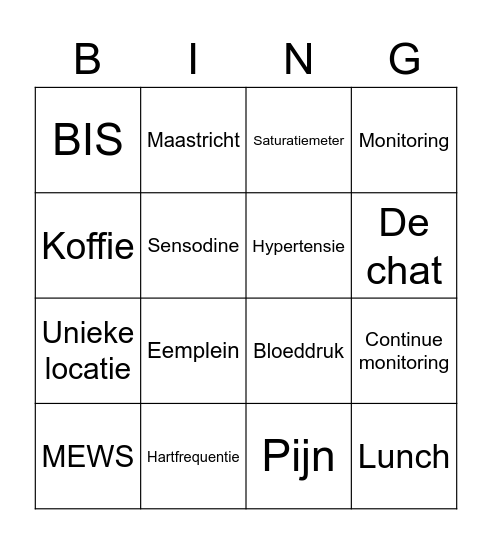Wetenschapsdag Bingo Card