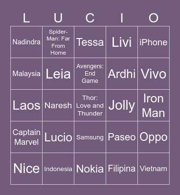 Bingo Card