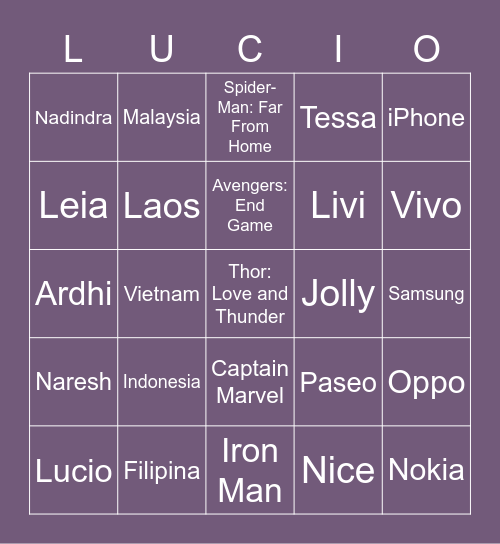 Bingo Card