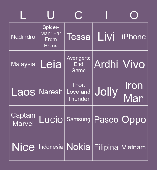 Bingo Card