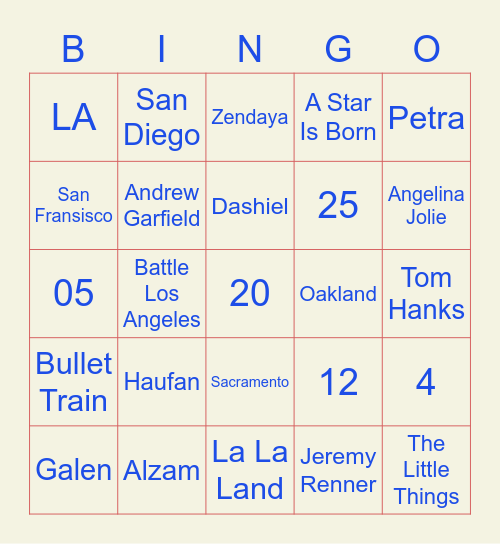 Ceya 🌟 Bingo Card