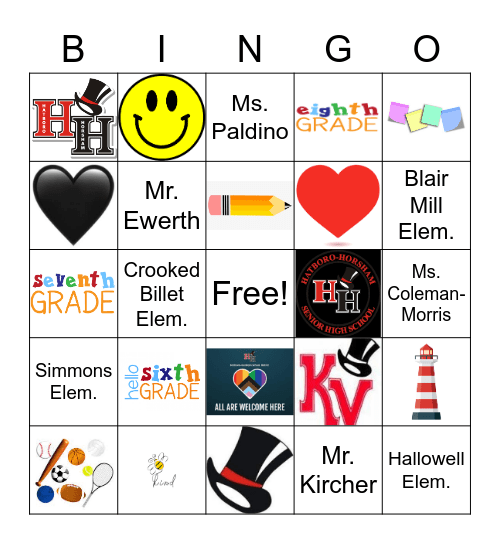 KVMS BINGO! Bingo Card