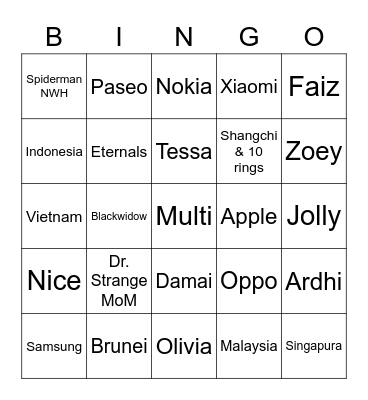 Bingo Card