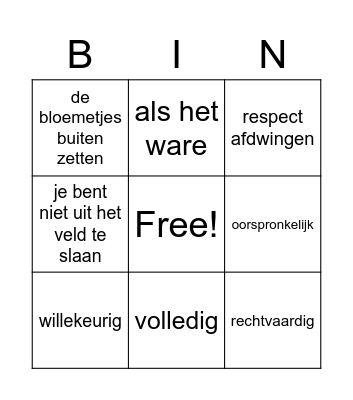 Thema 4 Bingo Card