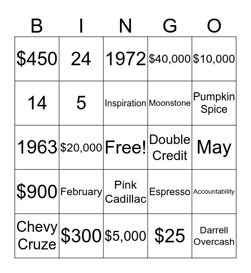 Mary Kay BINGO!!! Bingo Card
