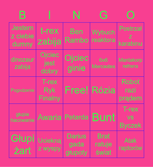 Park Zjebów Bingo Card