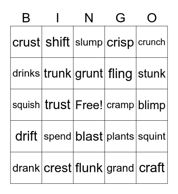 Wilson 2.4 Bingo Card