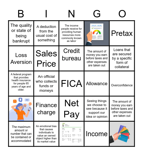 Financial Literacy Terms Bingo Card