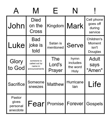 Bingo Card
