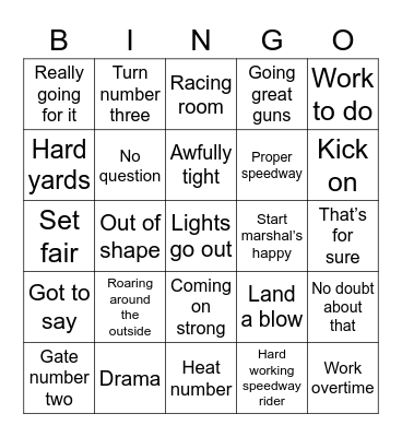 Tatum Bingo Card