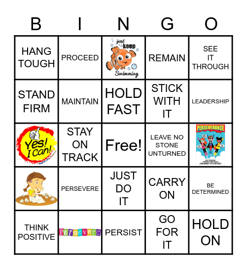 PERSEVERANCE Bingo Card