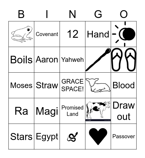 Exodus Bingo Card