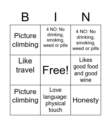 Hinged bingo Card